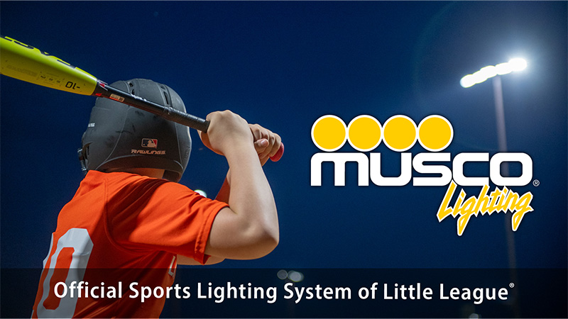 Musco Lighting. Official Sports Lighting System of Little League.