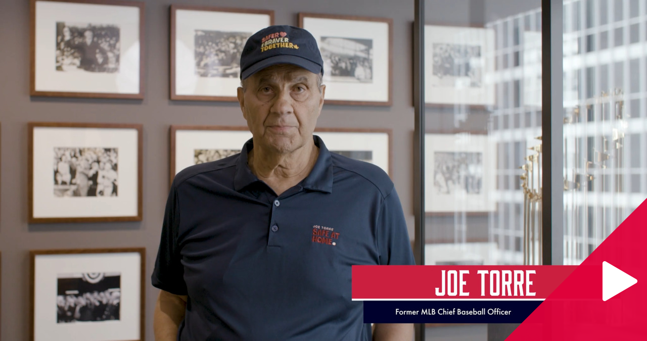 Joe Torre in an MLB office