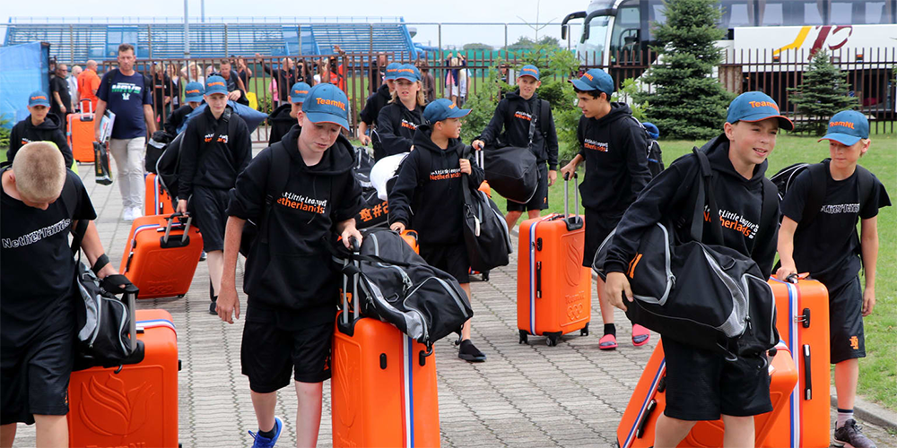 Travel team arriving at the stadium